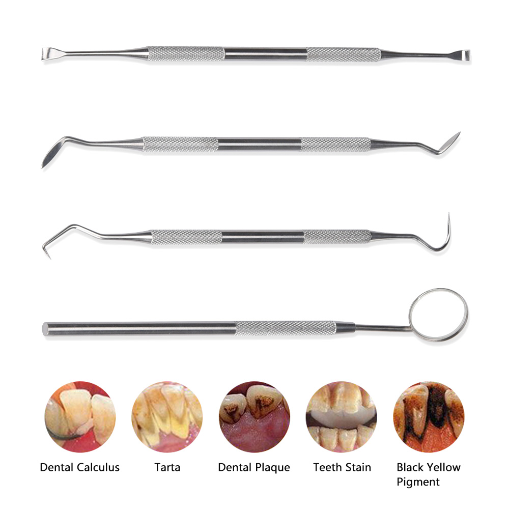 4Pcs Set Tartar Scraper Scaler - đánh giá và giá Teeth Whitening Mouthwash