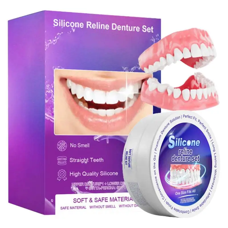 Silicone Denture Set Fit Tempo - đánh giá và giá Teeth Whitening Kit