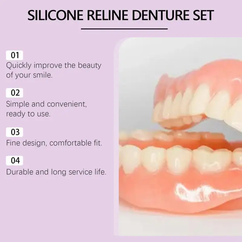 Silicone Denture Set Fit Tempo - đánh giá và giá Teeth Whitening Kit