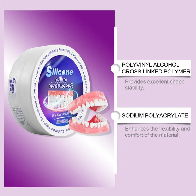 Silicone Denture Set Fit Tempo - đánh giá và giá Teeth Whitening Kit